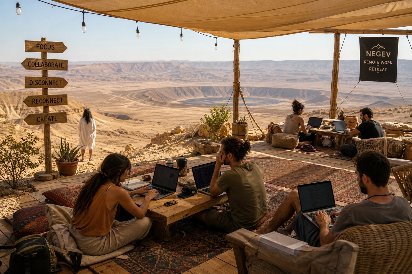Outdoor coworking session